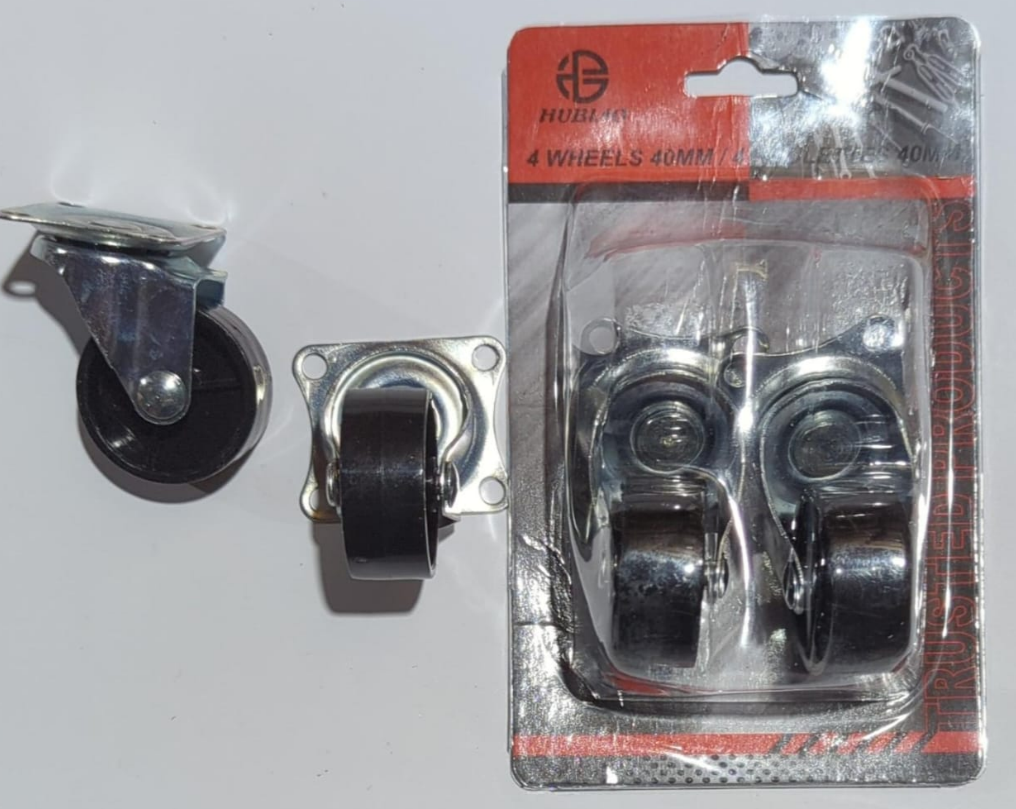 ROULETTE POUR MEUBLE PM EN SERIE DE 4 PIECES 1.5" (40mm)