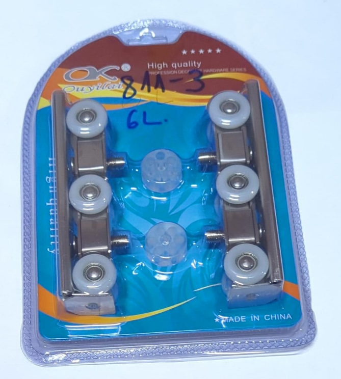SYSTÈME DE ROULETTE COMPATIBLE SUR RAIL POUR PORTE COULISSANTE 6 WHEELS