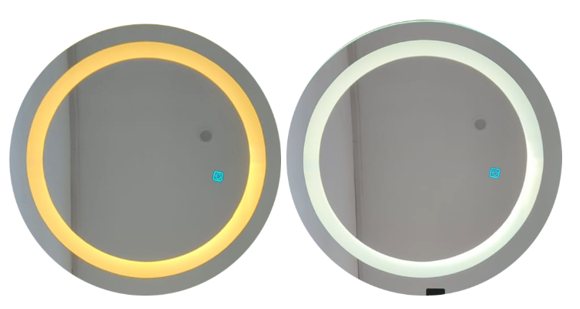 MIRROIR ROND POUR SALLE DE BAIN LED 1 COULEUR DIAM 60CM REF: LED10