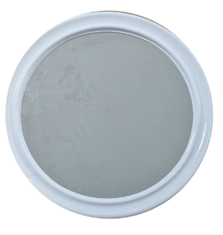 MIRROIR ROND SALLE DE BAIN LED 1 COULEUR BORD PLASTQUE DIAM  58 CM REF: 8818
