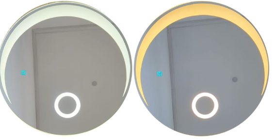 MIRROIR ROND POUR SALLE DE BAIN LED 1 COULEUR DIAM 60CM REF: L211-1