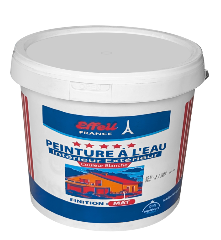 Peinture à l'eau couleur blanc bidons de 10kg marque:Effeil