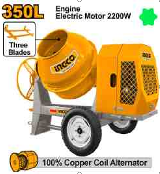 Electric concrete mixer