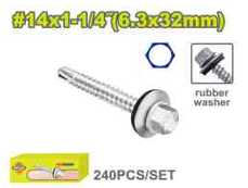 Hex self drilling screw with rubber washer - DYLLU