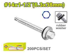 Hex self drilling screw with rubber washer - DYLLU