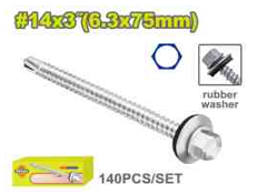 Hex self drilling screw with rubber washer - DYLLU