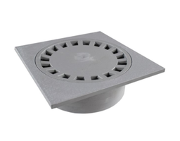 [PLO1240] SIPHON SOL SORTIE INTEGREE 100*100 D32/40 F GRIS ADEQUA
