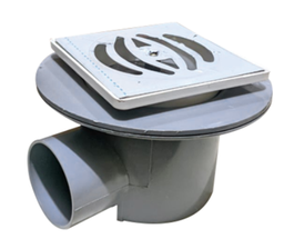 [PLO1241] SIPHON SOL SORTIE INTEGREE 150*150 D40/50 F GRIS ADEQUA