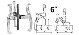 [HGP08036] Extracteur arrache-moyeu à trois mâchoires - 6&quot;