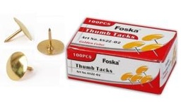 [AS22-02(100pcs)] FOSKA-PUNAISE DOREE 3’’ (BOITE DE 100pcs) AS22-02 (100 PCS)