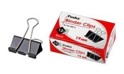 [800-5] FOSKA-CLIP A PAPIER NOIR 19mm (BOITE DE 12 PCS)