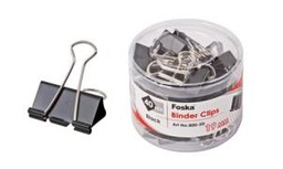 [800-5D] FOSKA-CLIP A PAPIER NOIR 19MM (CYL PLAST DE 40 PCS) 800-5D