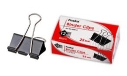 [800-4] FOSKA-CLIP A PAPIER NOIR 25mm (BOITE DE 12 PCS)