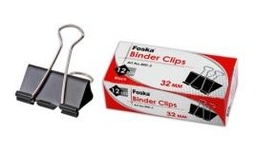 [800-3] FOSKA-CLIP A PAPIER NOIR 32mm (BOITE DE 12 PCS)