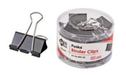 [800-3D] FOSKA-CLIP A PAPIER NOIR 32MM (CYL PLAST DE 24 PCS) 800-3D