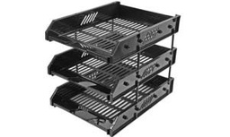 [BS816(black)] FOSKA-BAC RANGEMENT DOSSIER 3-ETAGES VERTICAL BS816