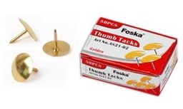 [AS21-02(50pcs)] FOSKA-PUNAISE DOREE 3’’ (BOITE DE 50pcs) AS21-02 (50 PCS)