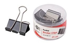 [800-1D] FOSKA-CLIP A PAPIER NOIR 51MM (CYL PLAST DE 12 PCS) 800-1D