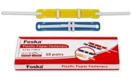 [T10012] FOSKA-SERRE PAPIER HORIZONTAL PLAT METAL COULEUR 8cm