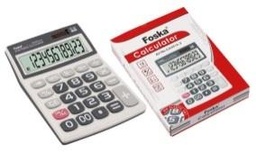 [CA3312-2(1000pcs)] FOSKA-CALCULATRICE SOLAIRE 12 CHIFFRES 189*135*30.5mm CA3312-2