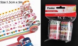 [CT502] FOSKA-RUBAN ADHESIVE IMPRIME 1.5cm*5m CT502