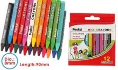 [SF1024] FOSKA-CRAYON COULEUR MASSE DIAM 8MM BTE DE 12 PCS 8*90MM SF1024