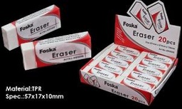 [AR5020] FOSKA-GOMME UNI BLANCL57mm*W21mm*H10mm AR5020