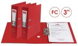 [W9401(PVC red)] FOSKA-CLASSEUR A LEVIER ROUGE INT EXT PVC FC 3’’W9401 RED