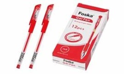 [RH1115(red)] FOSKA-STYLO A ENCRE GEL BALLPOINT 0,5MM, 300MD’ECRITURE  COUL ROUGE RH1115 RED