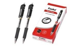 [RH1124(black)] FOSKA-STYLO CLICK ENCRE GELL BALLPOINT 0,5MM, 300M ECRIT COUL NOIR RH1124 BLACK