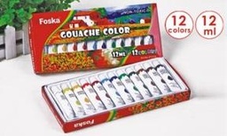 [P7312L] FOSKA-PEINTURE GOUACHE 12 COUL 12ML P7312L