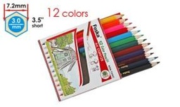 [CQ6012S] FOSKA-CRAYON DE COULEUR HEXAG BTE 12 COUL 7,5MM DIAM, 3,5’’ CQ6012S