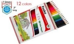 [CQ6018L] FOSKA-CRAYON DE COULEUR HEXAG BTE 18 COUL 7,5MM DIAM, 7’’ CQ6018L