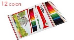 [CQ6012L] FOSKA-CRAYON DE COULEUR HEXAG BTE 12 COUL 3MM DIAM, 7’’ CQ6012L