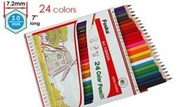 [CQ6024L] FOSKA-CRAYON DE COULEUR HEXAG BTE 24 COUL 3MM DIAM, 7’’ CQ6024L