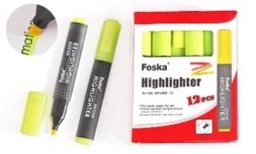 [MK2008-12(yellow)] FOSKA-FEUTRE FLUO JAUNE (12PCS/BOITE) 150/180M ECRIT 1,8G D’ENCRE MK2008-12 YELLOW