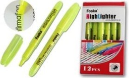 [MK2015-12(transparent yellow)] FOSKA-SURLIGNEUR FLUO JAUNE BTE 12 PCS 200-230M ECRITURE 1,8G )MK2015-12(yellow)