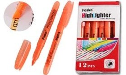 [MK2015-12(transparent orange)] FOSKA-SURLIGNEUR FLUO ORANGE BTE 12 PCS 200-230M ECRITURE 1,8G )MK2015-12(orange)