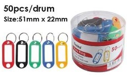 [JZ5002D] FOSKA-PORTE CLE 51MM*22MM, CYL DE 50 PCS MULTICOLOR, PP JZ5002D