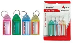 [JZ6004-4B] FOSKA-PORTE CLE CARTE 04PCS PLAST TRANSP JZ6004-4B