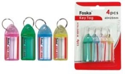 [JZ6004-4B] FOSKA-PORTE CLE CARTE 10PCS PLAST TRANSP JZ6004-4B