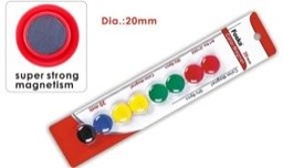 [JZ1502] FOSKA-PASTILLE MAGNETIQUE (CARTE DE 8 PCS) DIAM 20  MULTICOLOR JZ1502