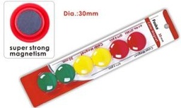 [JZ1503] FOSKA-PASTILLE MAGNETIQUE (CARTE DE 6 PCS) DIAM 30  MULTICOLOR JZ1503