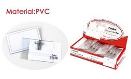 [NB0300/0-300mic] FOSKA-PORTE BADGE PLASTIC TRANSP RIGIDE 300 MIC, AVEC CLIP FIX 90*57MM NB0300/0-300 MIC