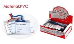 [SD106A] FOSKA-PORTE BADGE PLASTIC TRANSP SOUPLE 0,50MM, 2 PLI, A/ CORDE 110*80MM SD106A