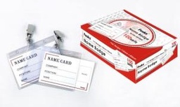 [SD106C] FOSKA-PORTE BADGE PLASTIC TRANSP SOUPLE 0,50MM, 2 PLI, A/ FIX CLIP 110*80MM SD106C