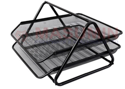 [HY62002(black)] FOSKA-BAC RANGEMENT DOSSIER 2-ETAGES VERTICAL L350*W300*H185mm  HY62002 (BLACK)