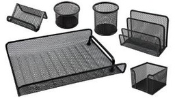 [HY63580A(black)] FOSKA-BAC RANG 3ETAGES+ BLOC NOTE+PORTE STYLOS+SEPAR ++ SERIE 6 PCS NOIR HY63580A BLACK