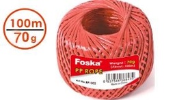 [RP1002(red)] FOSKA-CORDE PP, 100 MTS, 70 GMS, RP1002