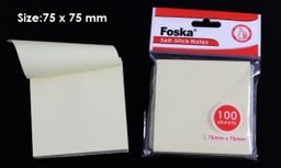 [G3030] FOSKA-STICKER AUTOCOLLANT 3&quot;X3&quot; 75MM*75MM, 75g PAPIER OFFSET JAUNE G3030